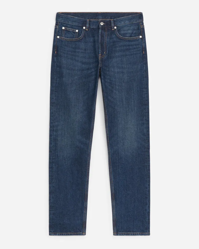 Arket Park Regular Straight Jeans - Blau Dunkelblau