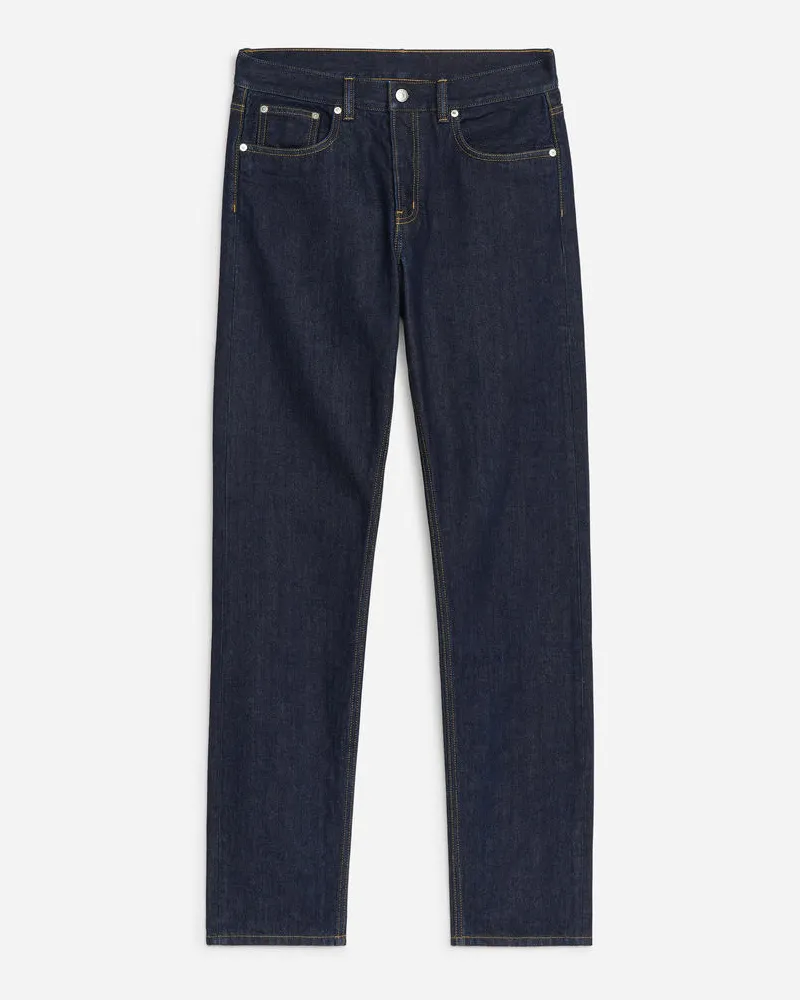 Arket Park Regular Straight Jeans - Blau Dunkelblau
