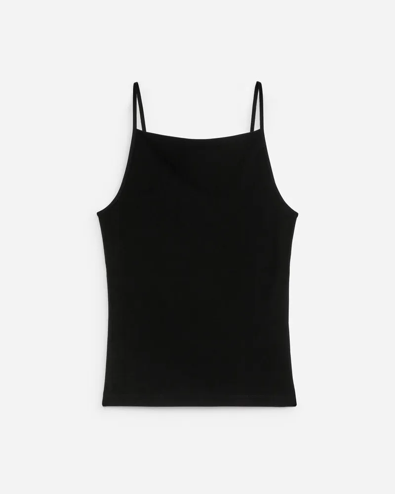 Arket Geripptes Tanktop -Schwarz Schwarz