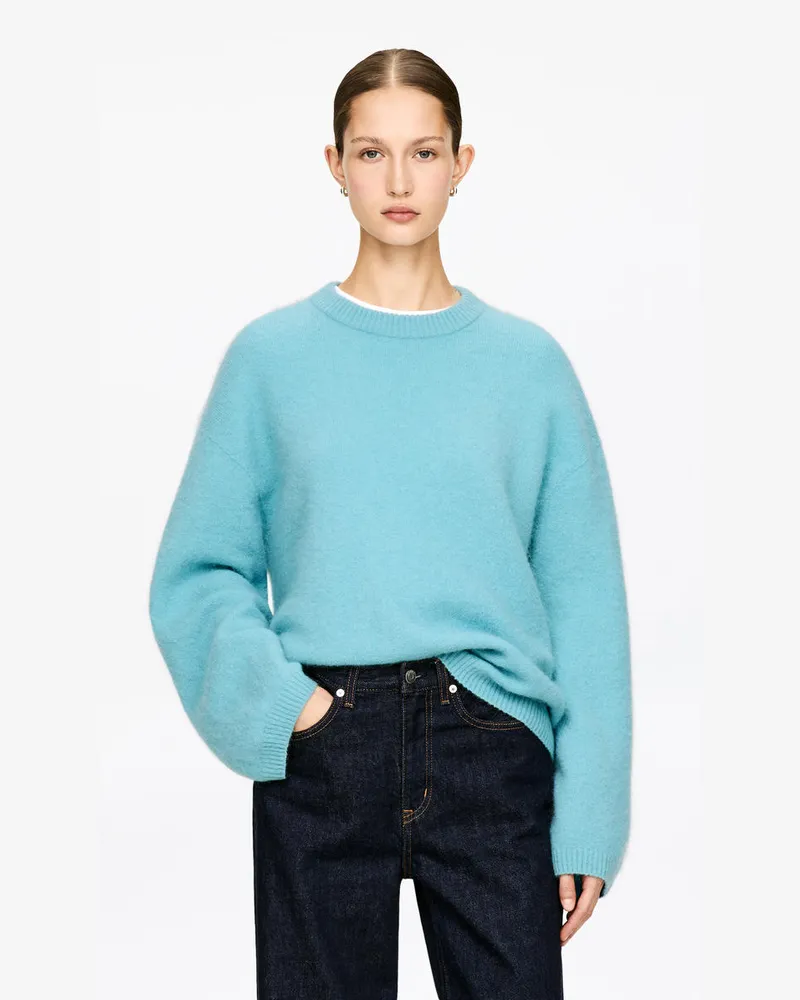 Arket Pullover Aus Alpakawolle Und Wolle -Türkis Türkis