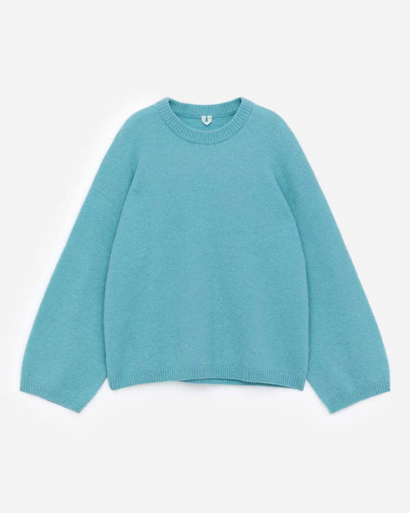 Arket Pullover Aus Alpakawolle Und Wolle -Türkis Türkis