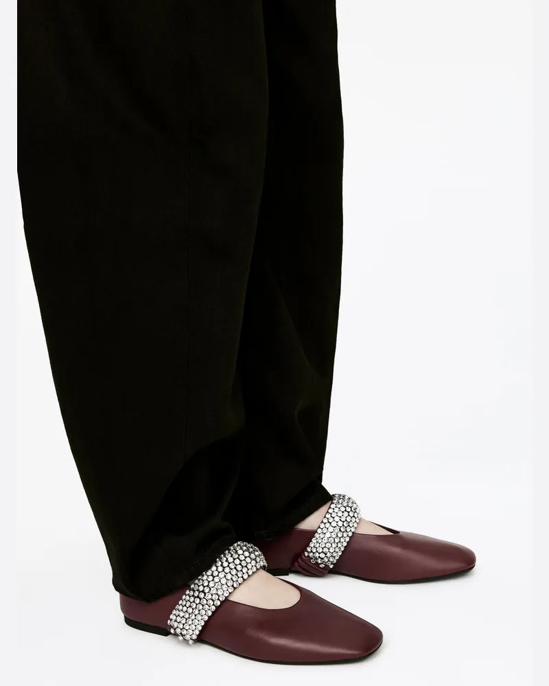 Arket Ballerina Mit Strass -Rot Rot