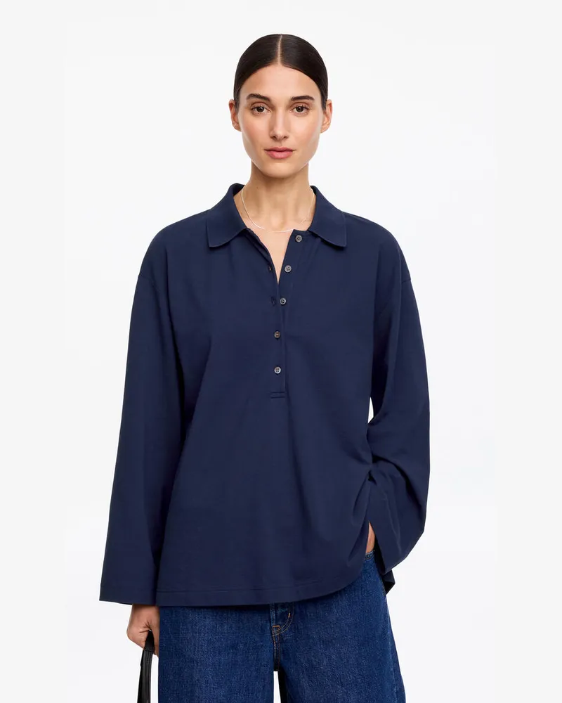 Arket Pikee-Poloshirt -Blau Blau