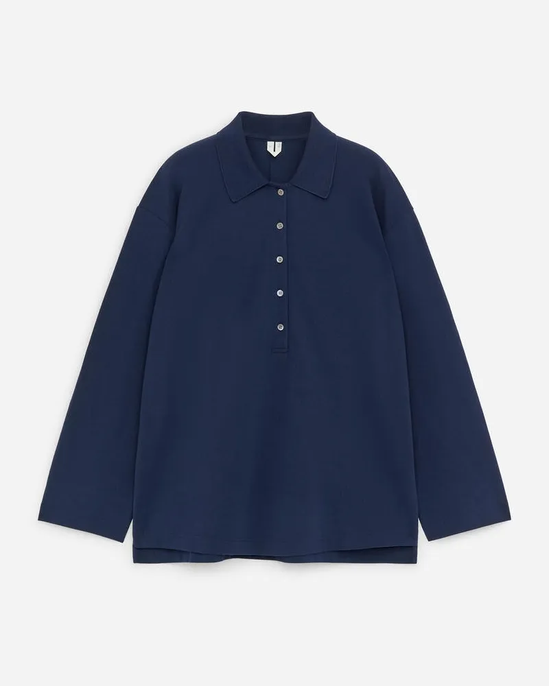 Arket Pikee-Poloshirt -Blau Blau