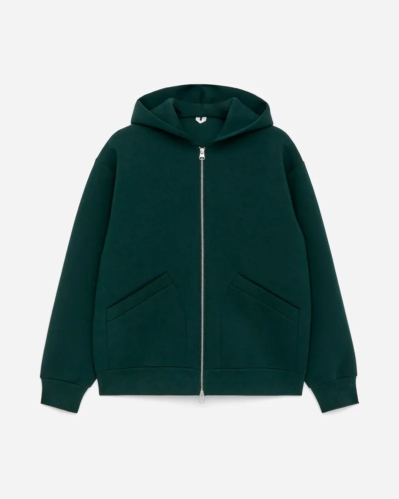 Arket Scuba-Kapuzenjacke Mit Reißverschluss -Grün Grün
