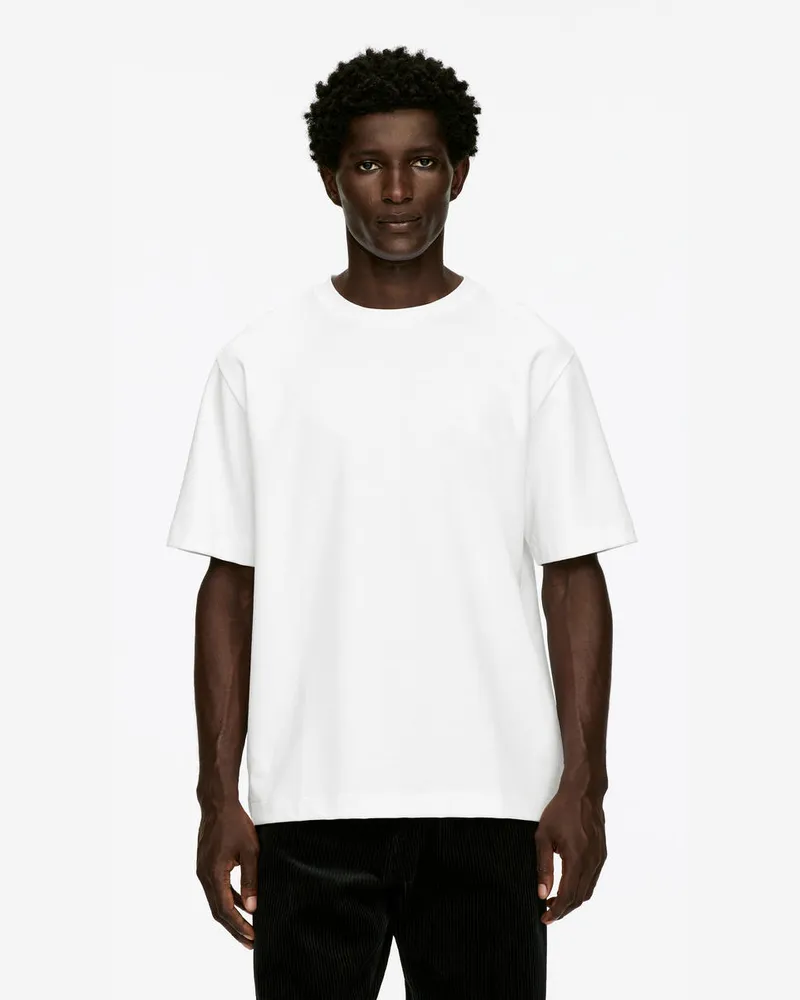 Arket Interlock-T-Shirt -Weiß Weiß