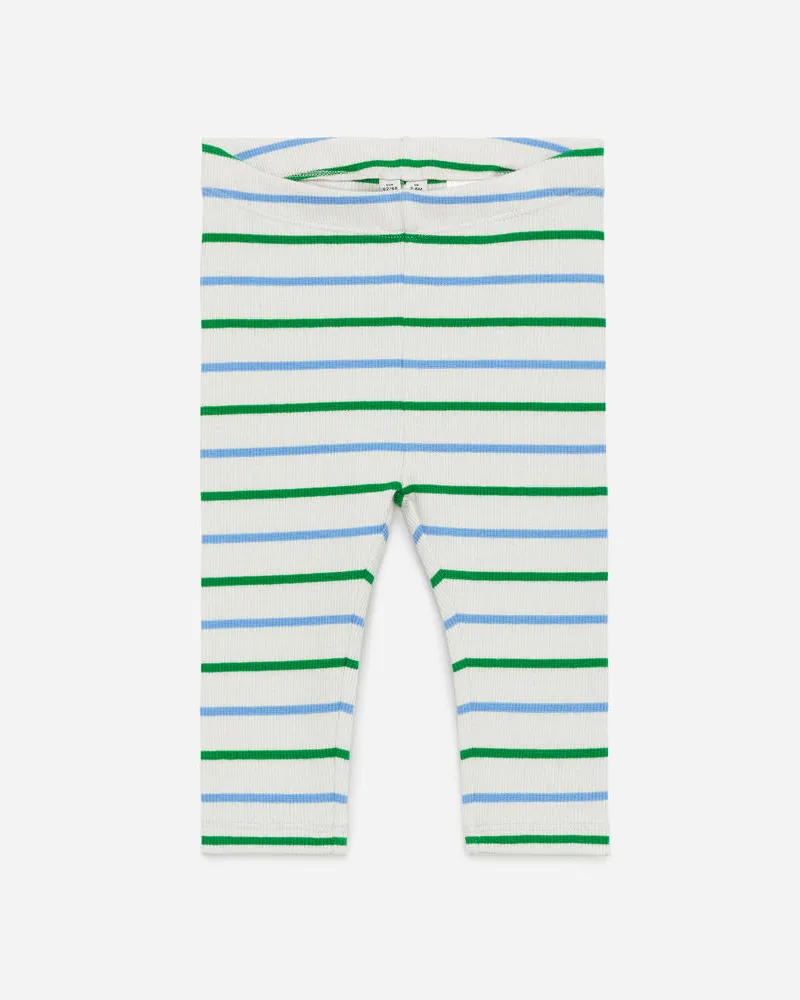 Arket Gerippte Leggings - Blau|Grün|Mehrfarbig Streifen