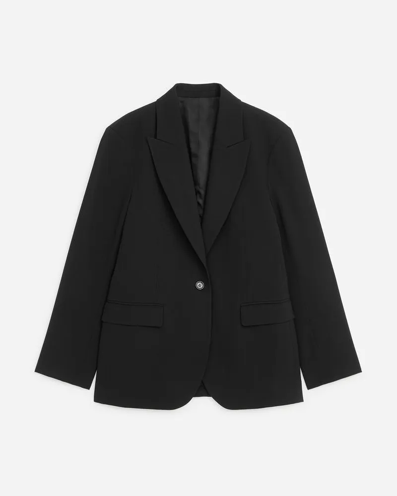 Arket Lockerer Blazer -Schwarz Schwarz