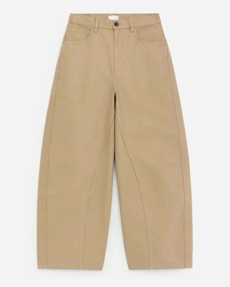 Arket Barrel-Hose Aus Baumwolle -Beige Beige