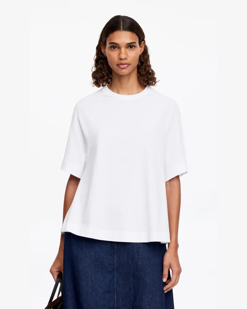 Arket Baumwoll-T-Shirt In A-Linie -Weiß Weiß