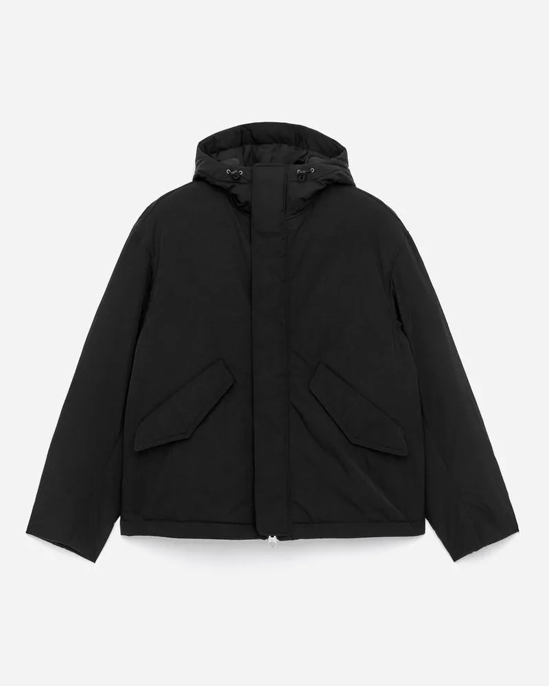 Arket Wattierte Windbreaker-Jacke -Schwarz Schwarz