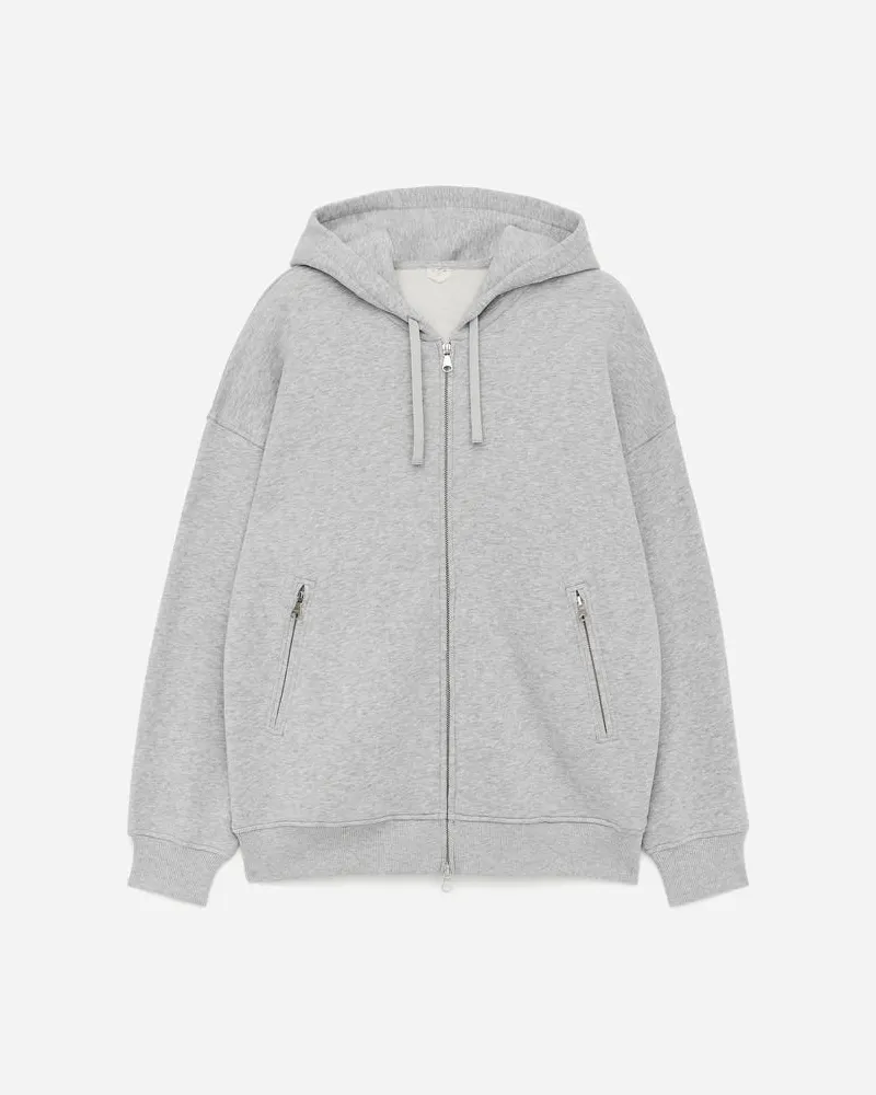 Arket Kapuzenpullover Mit Reißverschluss -Grau Grau