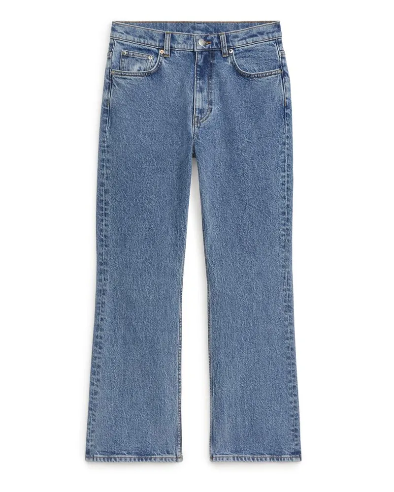 Arket Fern Cropped Flared Stretchjeans - Blau Hellblau