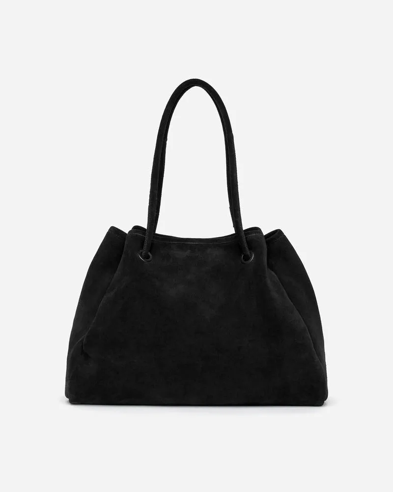 Arket Tragetasche Aus Spaltvelours -Schwarz Schwarz
