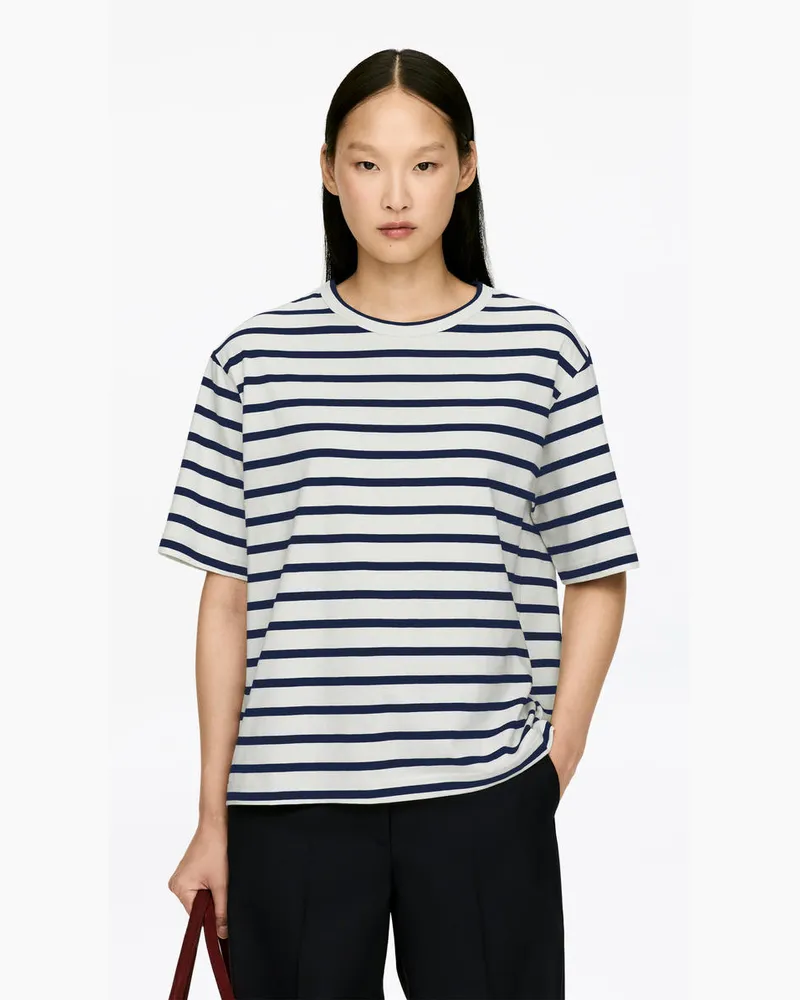 Arket Mittelschweres T-Shirt -Blau Blau