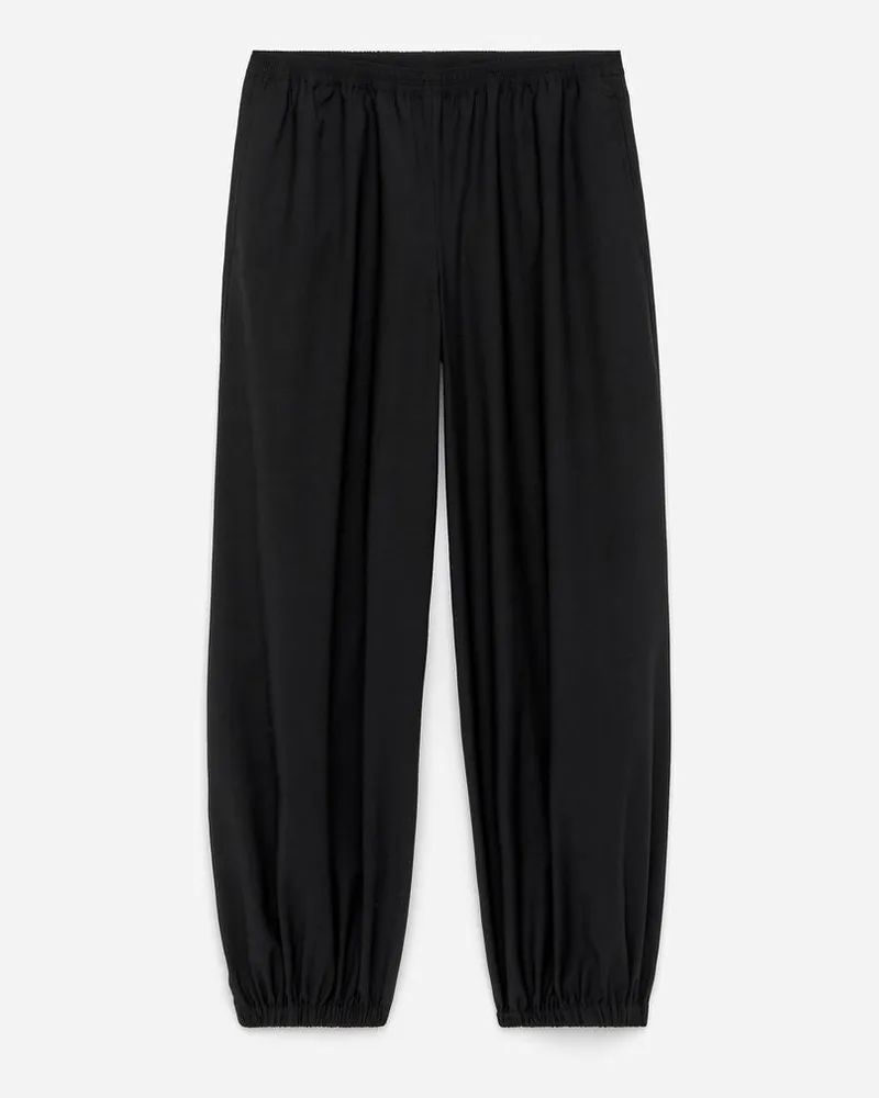 Arket Hose Mit Barrel Leg -Schwarz Schwarz