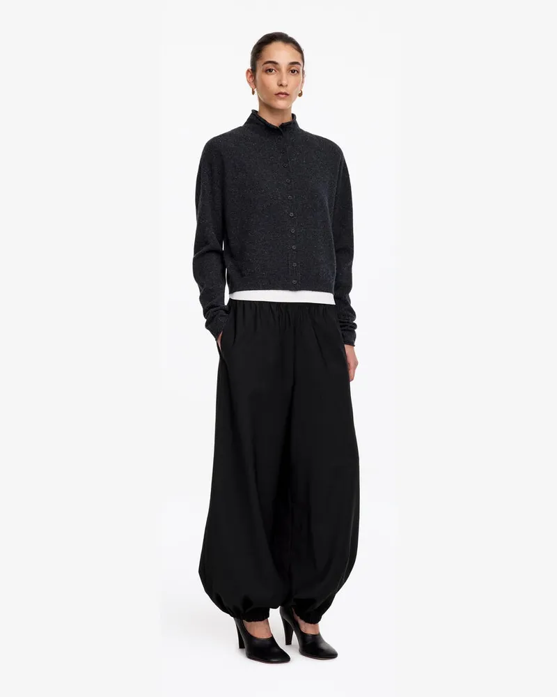 Arket Hose Mit Barrel Leg -Schwarz Schwarz