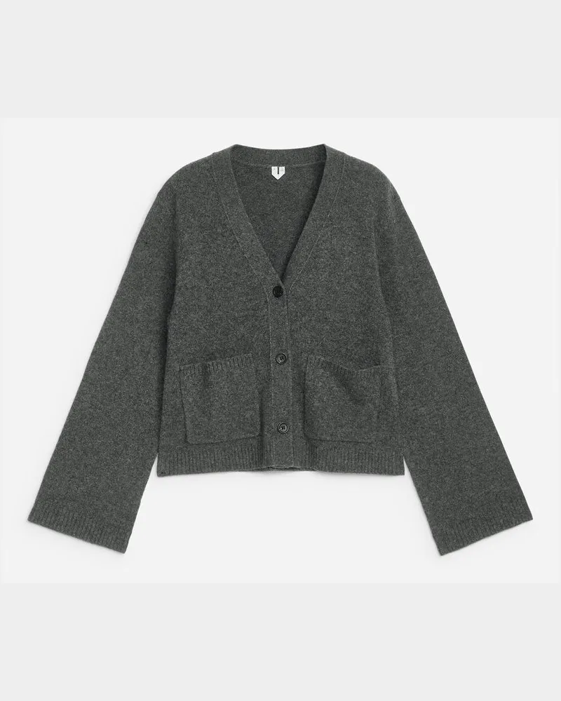 Arket Strickjacke Aus Wolle -Grau Grau