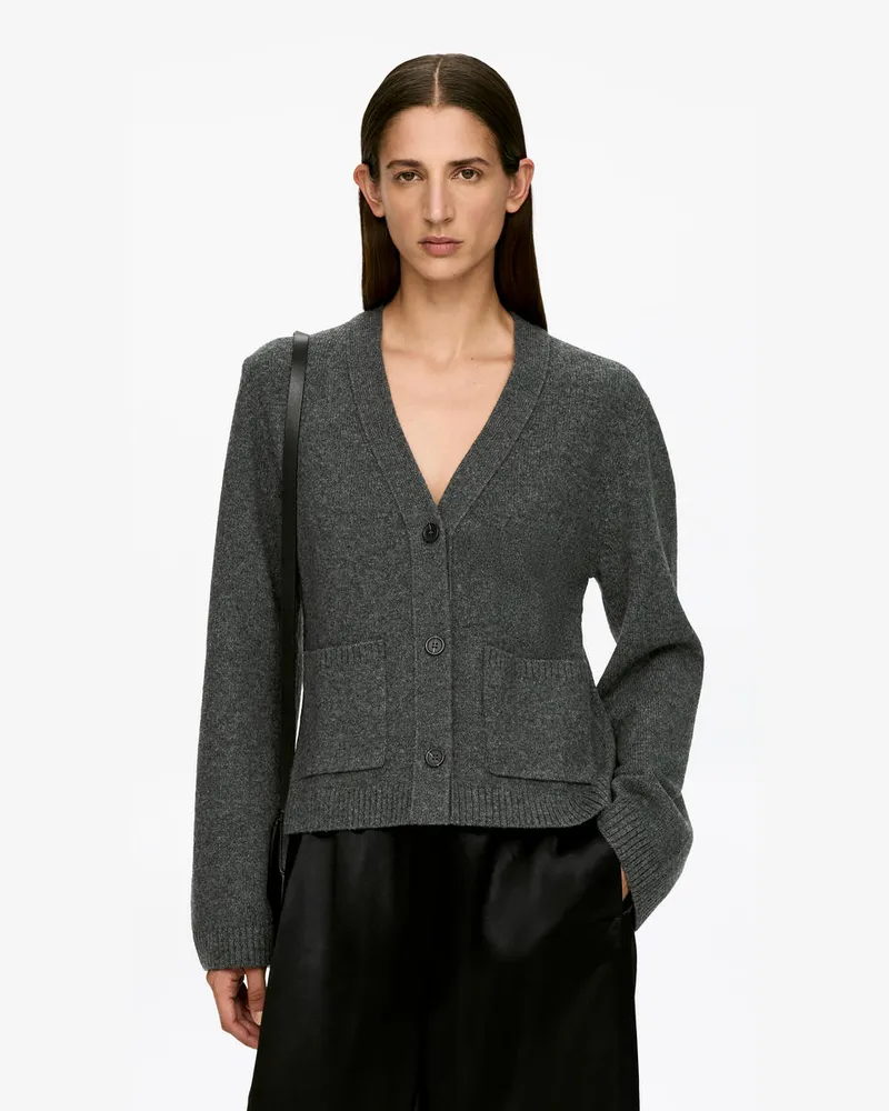 Arket Strickjacke Aus Wolle -Grau Grau