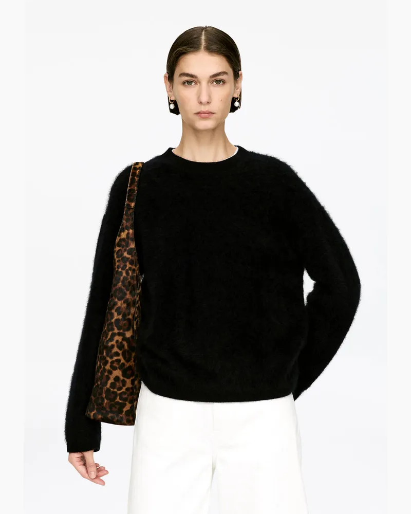 Arket Pullover Aus Reinem Gebürstetem Kaschmir​ -Schwarz Schwarz