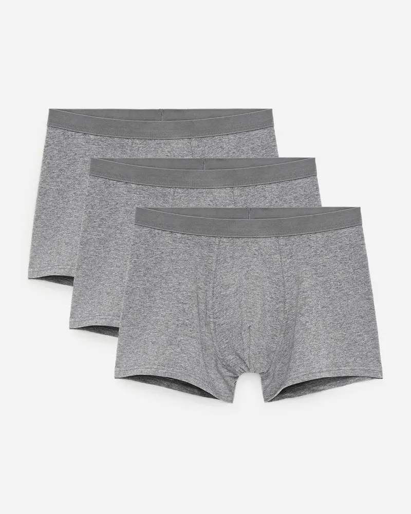 Arket Lange Boxer Aus Jersey 3er-Set -Grau Grau