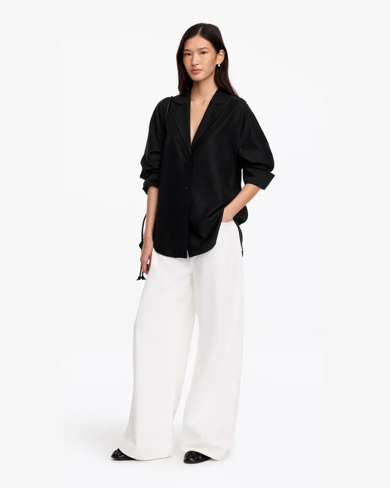 Arket Eleganter Blazer Im Hemden-Stil -Schwarz Schwarz