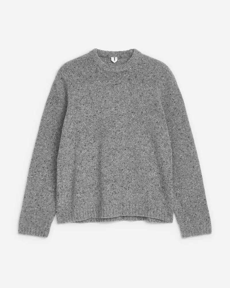 Arket Pullover Aus Einer Mischung Aus Wolle Und Alpaka - Grau Graumeliert