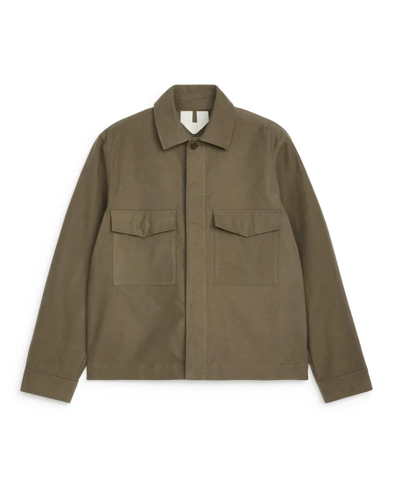 Arket Moleskin-Jacke - Beige Dunkles