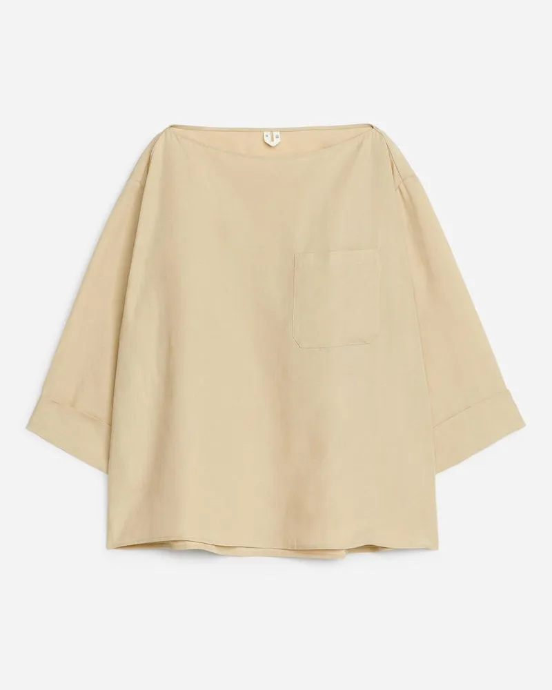 Arket Bluse Mit U-Boot-Ausschnitt -Beige Beige