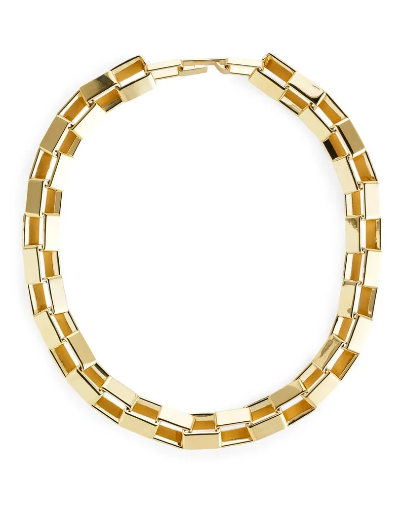 Arket Klobige Halskette Mit Goldauflage - Goldfarben Gold