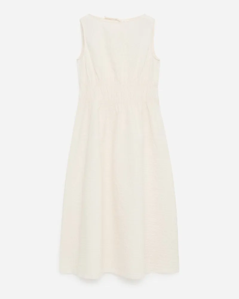 Arket Kleid Aus Seersucker -Weiß Weiß