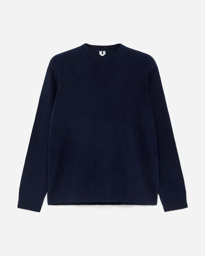 Arket Pullover Aus Leinen Und Seide - Blau Dunkelblau
