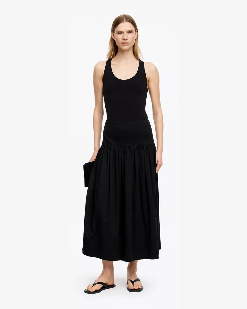 Arket Midirock In A-Linie -Schwarz Schwarz