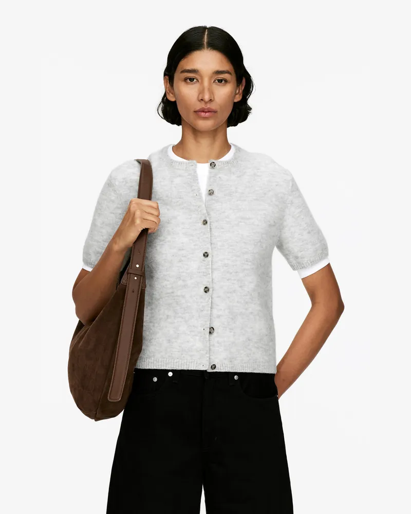 Arket Strickjacke Aus Einer Alpaka-Wollmischung -Grau Grau