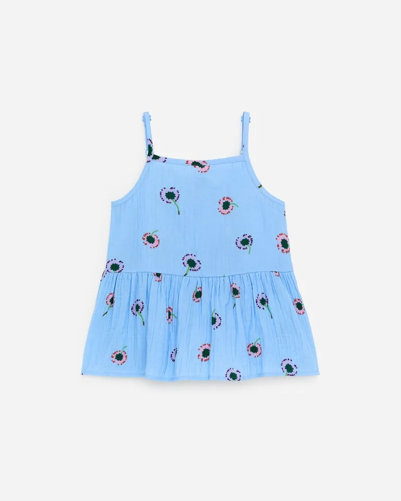 Arket Top Aus Baumwollmusselin -Blau Blau