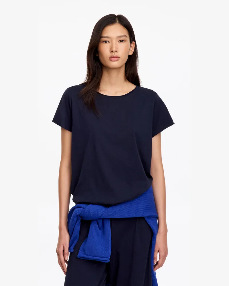 Arket T-Shirt Mit Rollkante -Blau Blau