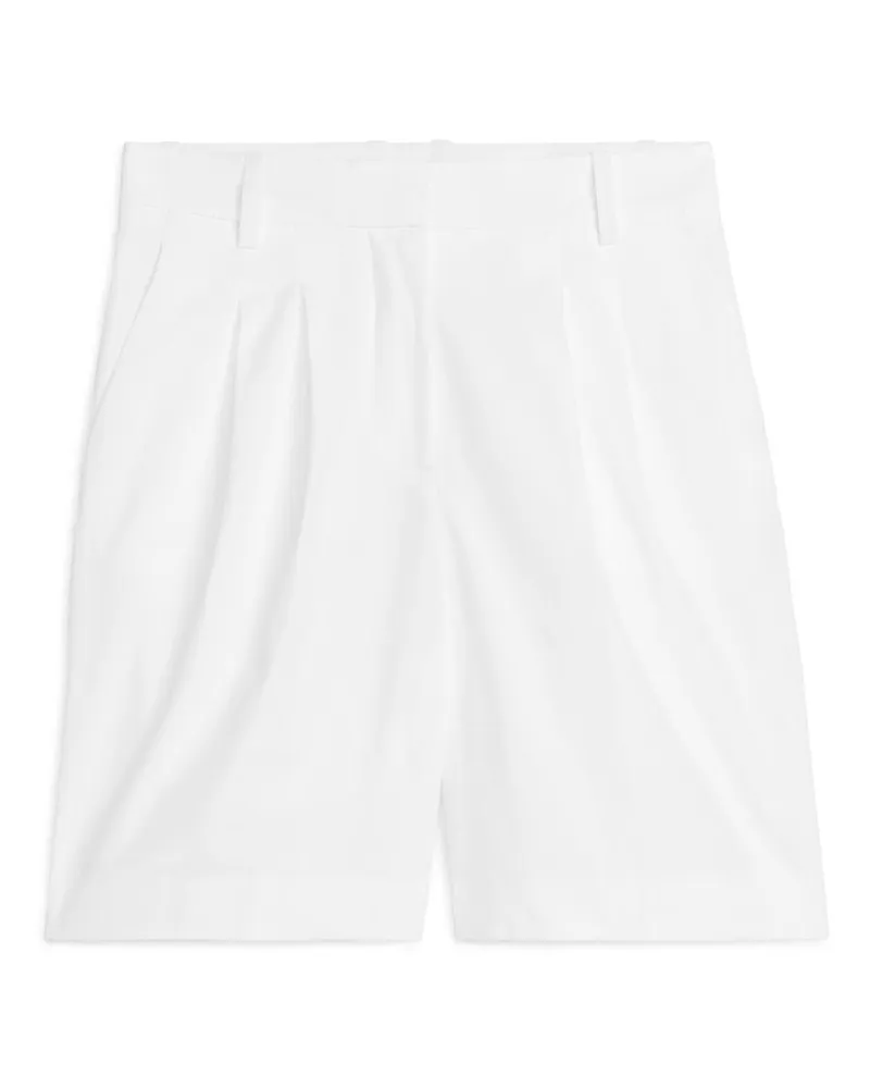 Arket Lockere, Taillierte Shorts - Weiß Weiß