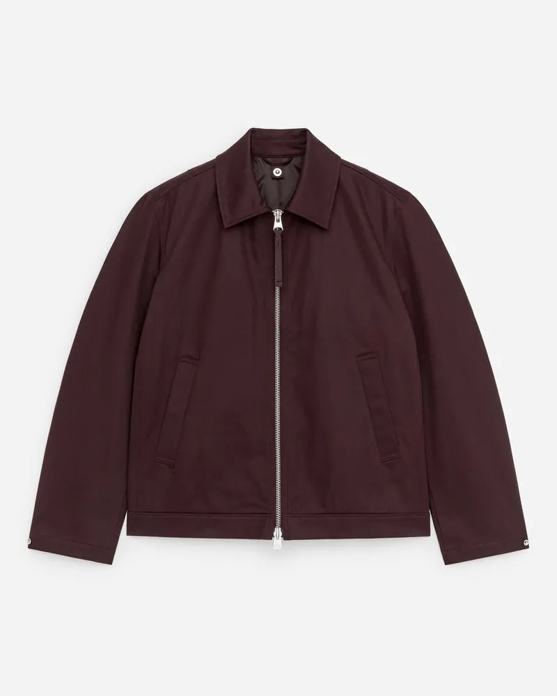 Arket Harrington-Jacke Aus Baumwolle -Braun Braun