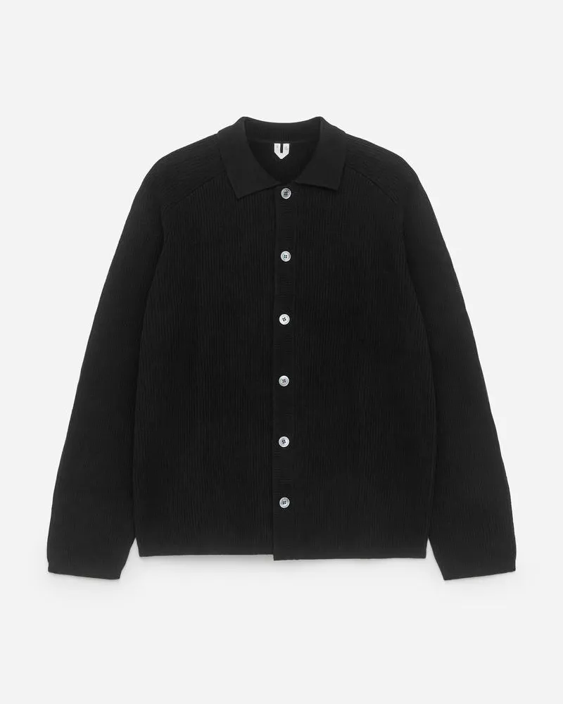 Arket Strickjacke Aus Baumwolle - Schwarz Schwarz
