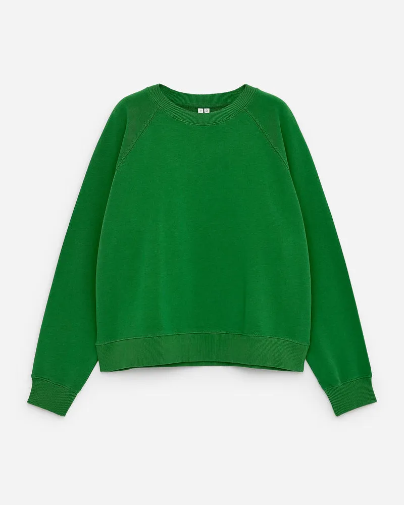 Arket Frottee-Sweatshirt - Grün Grün