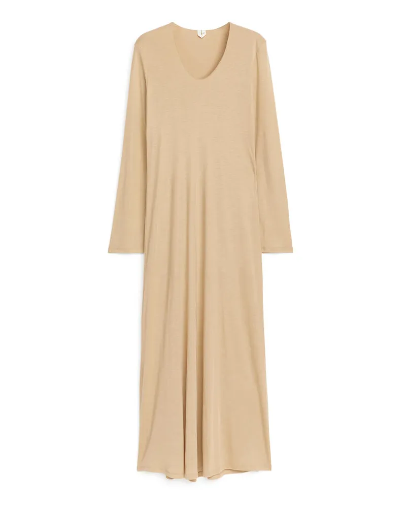 Arket Maxikleid Aus Lyocell - Beige Beige