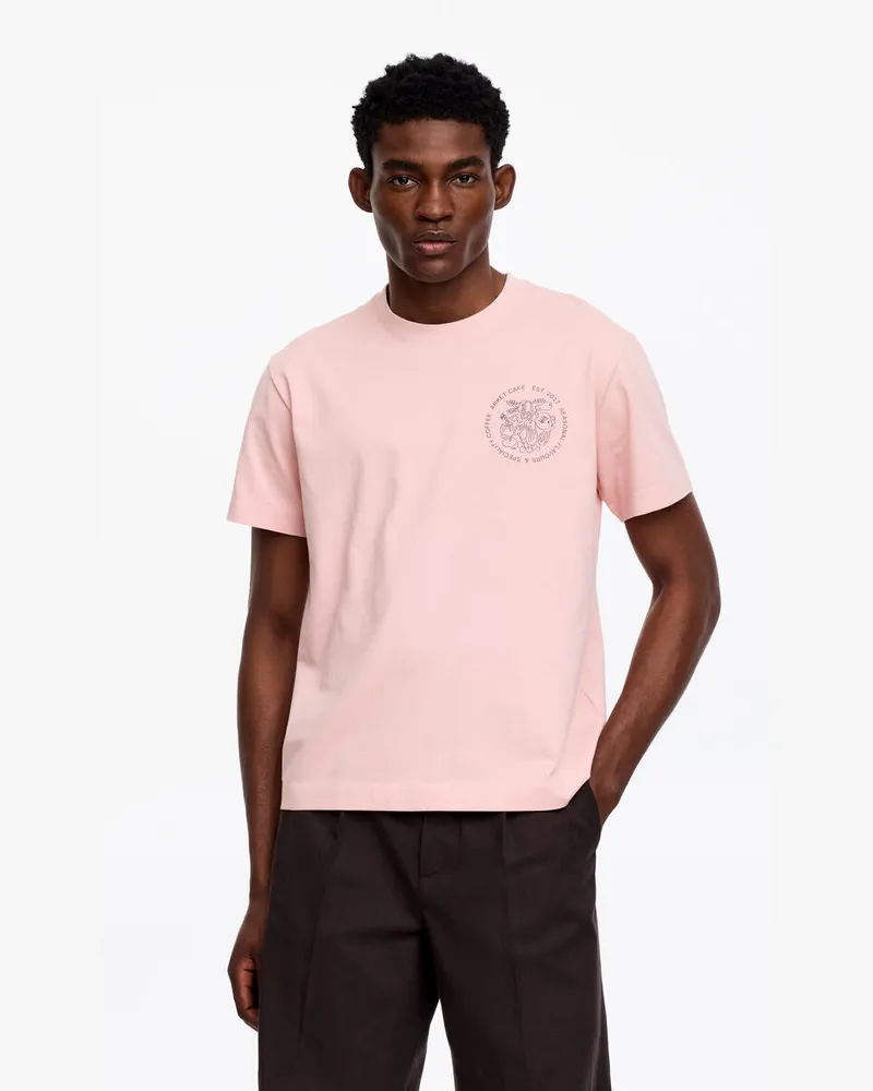 Arket ARKET CAFÉ T-Shirt Mit Print -Rosa Rosa