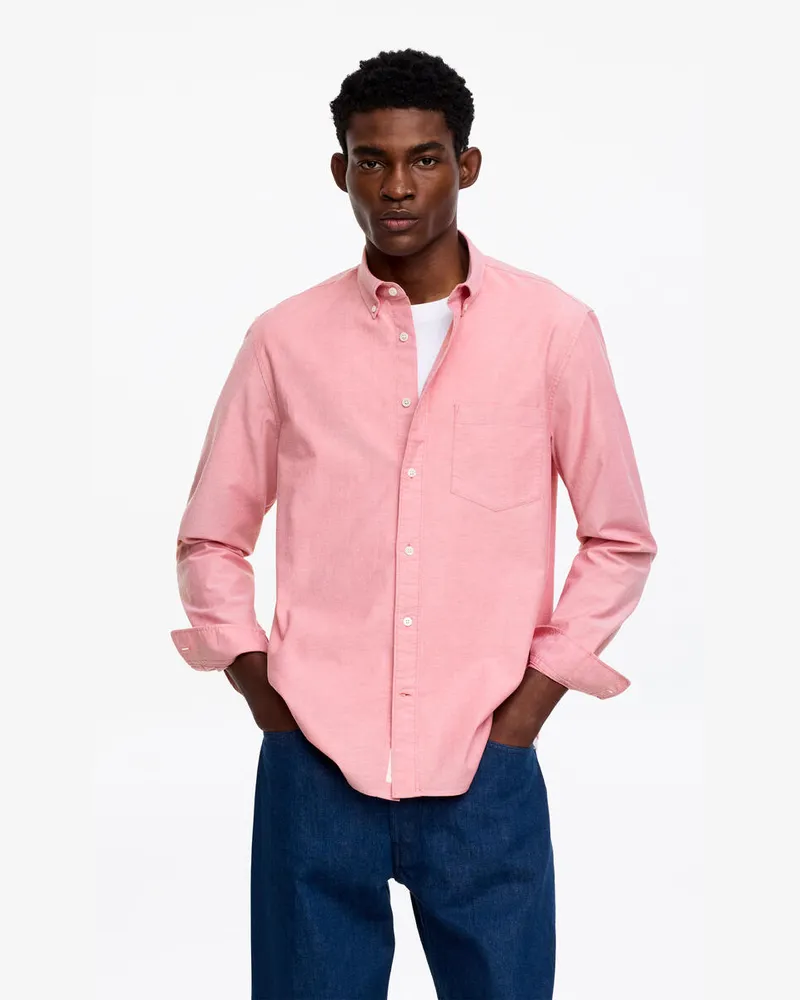 Arket Oxford-Hemd Mit Normaler Passform -Rosa Rosa
