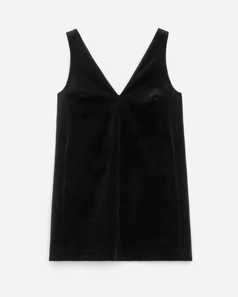 Arket Minikleid Aus Samt -Schwarz Schwarz