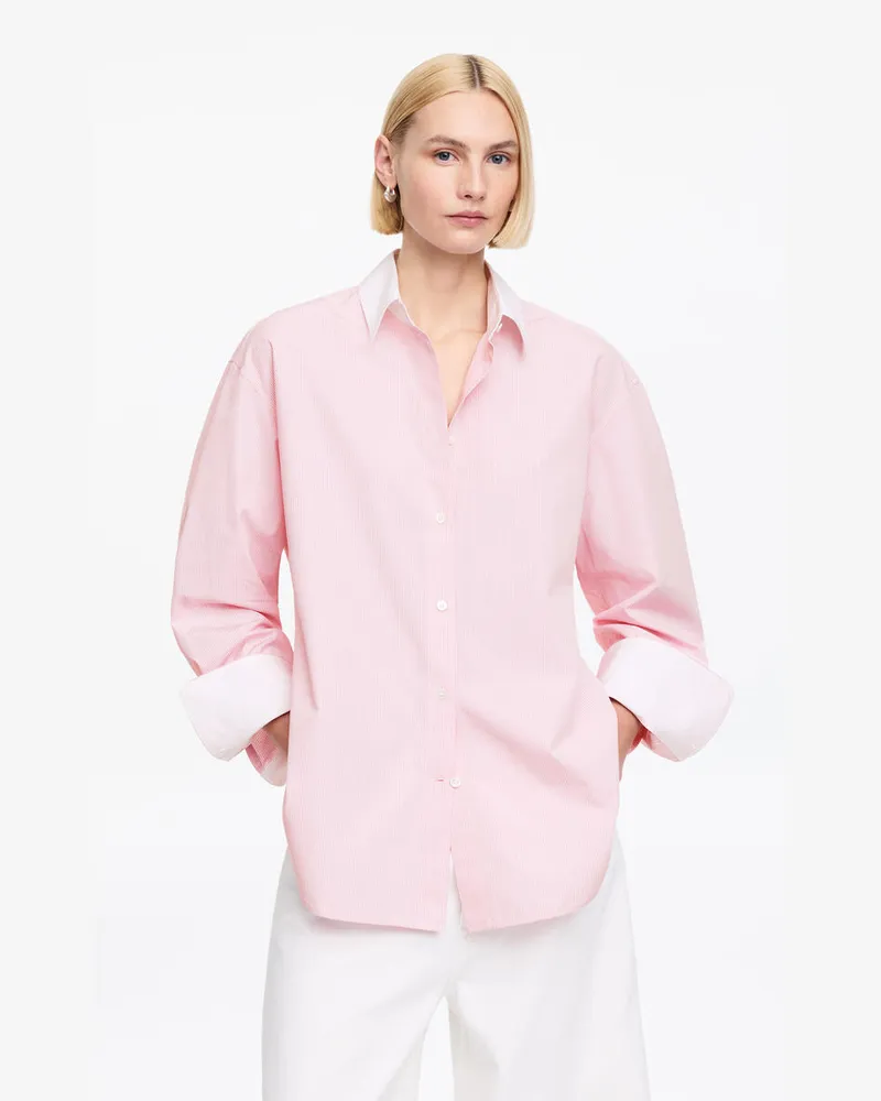 Arket Popeline-Hemd Mit Lockerer Passform -Rosa Rosa