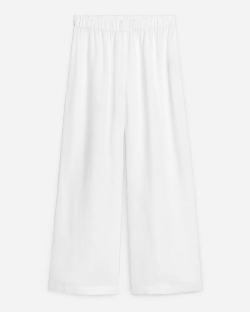 Arket Weite Leinenhose -Weiß Weiß