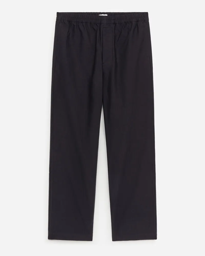 Arket Lockere Hopsack-Hose Aus Baumwolle -Blau Blau