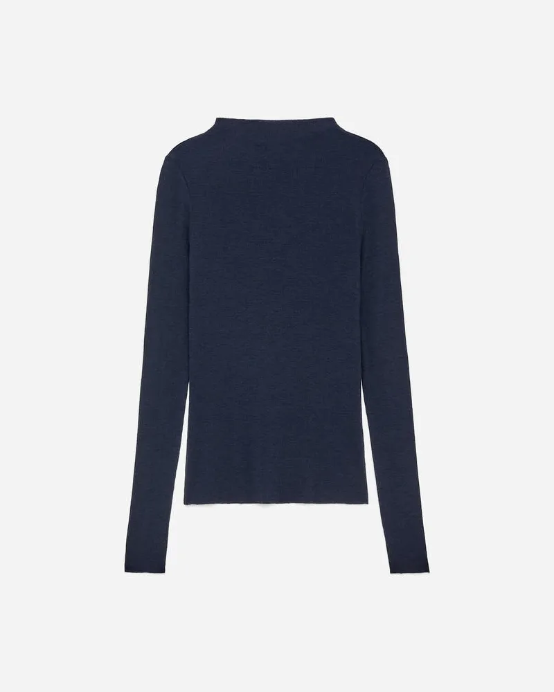 Arket Rippstrickoberteil Aus Wolle -Blau Blau