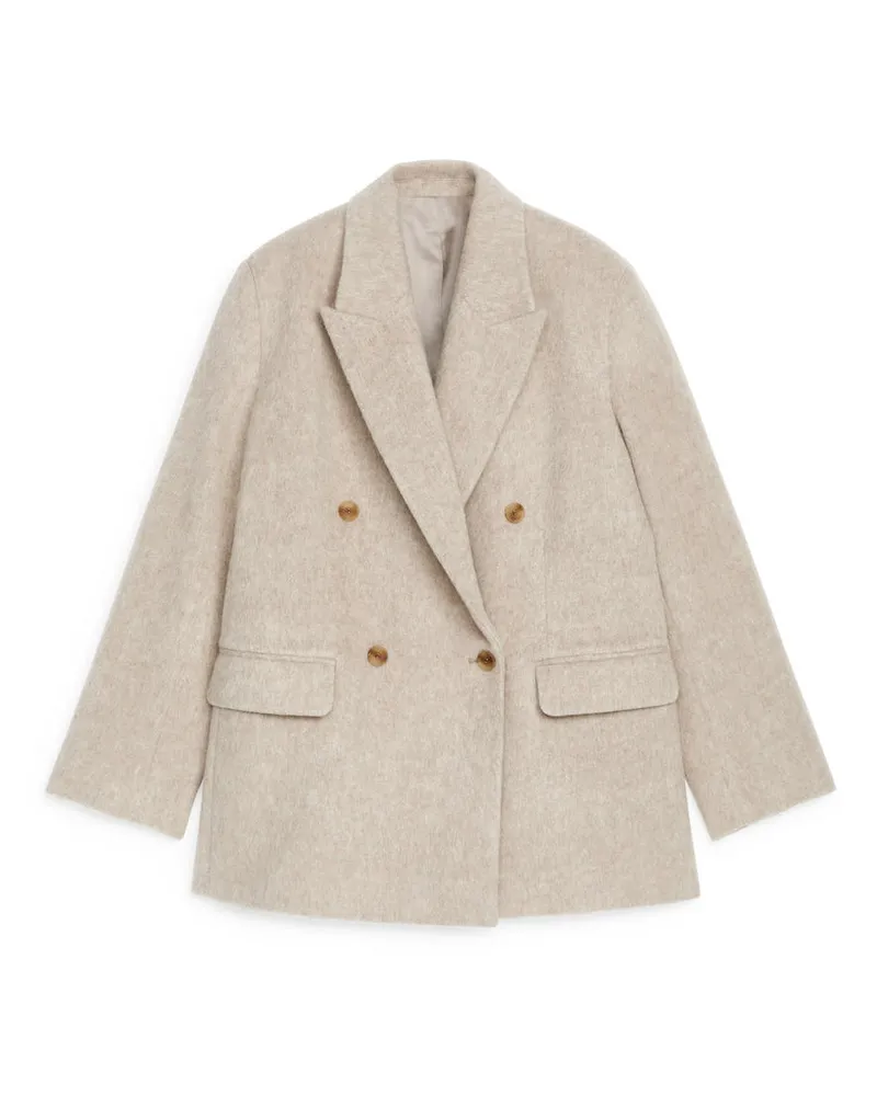 Arket Gebürsteter Wollblazer - Beige Helles