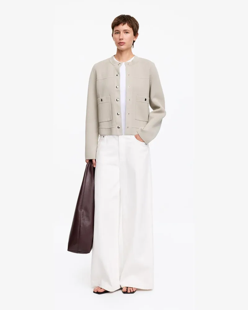 Arket Strickjacke Aus Baumwolle -Beige Beige